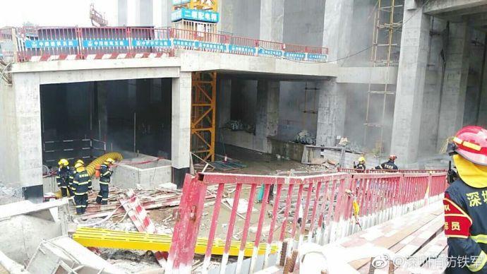 深圳一57層在建高樓地下著火 無(wú)人員傷亡
