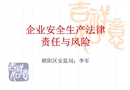 企業(yè)安全生產(chǎn)法律責(zé)任與風(fēng)險(xiǎn)