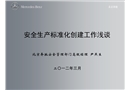 安全生產(chǎn)標準化創(chuàng)建工作淺談