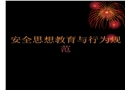 安全思想意識(shí)與行為規(guī)范