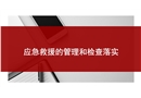 應(yīng)急救援的管理和檢查落實