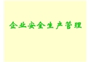 企業(yè)安全生產(chǎn)管理（中級(jí)安全主任培訓(xùn)課件）