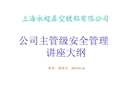 公司主管級(jí)安全管理講座大綱