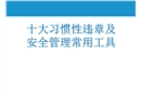十大習(xí)慣性違章及安全管理常用工具