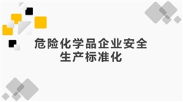 危險化學(xué)品企業(yè)安全生產(chǎn)標(biāo)準(zhǔn)化