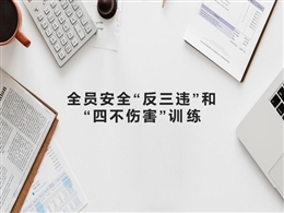 全員安全“反三違”和“四不傷害”訓練